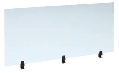 Acrylic Desk Mounted High Screen - 1600mm Width