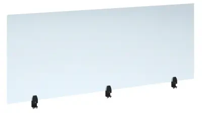 Acrylic Desk Mounted High Screen - 1800mm Width