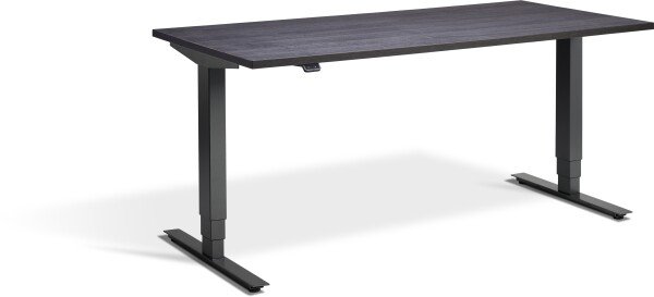 Lavoro Advance Height Adjustable Desk - 1600 x 800mm - Anthracite Sherman Oak