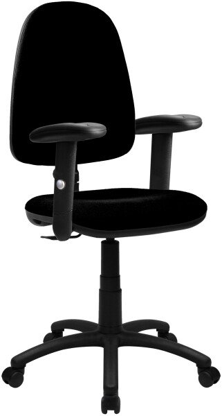 Nautilus Java 100 Operator Chair with Adjustable Arms - Black