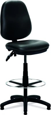 Nautilus Java 200 Black Vinyl Draughtsman Chair