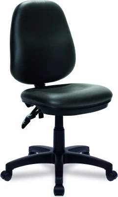 Nautilus Java 200 Black Vinyl Operator Chair - No Arms