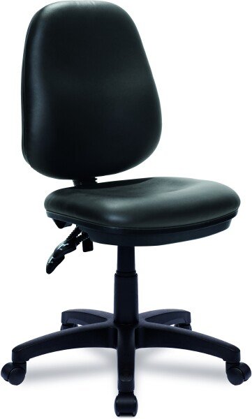 Nautilus Java 200 Black Vinyl Operator Chair - No Arms