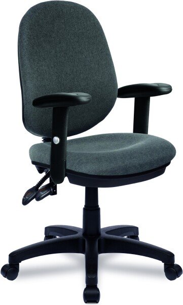 Nautilus Java 200 Operator Chair with Adjustable Arms - Grey