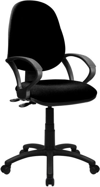 Nautilus Java 300 Operator Chair with Fixed Arms - Black