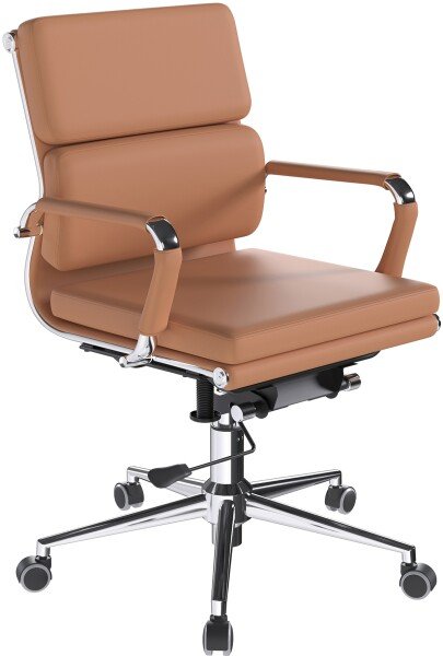 Nautilus Avanti Bonded Leather Swivel Chair - Brown