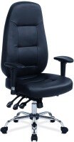 Nautilus Babylon 24 Hour Synchronous Operator Chair with Genuine Leather and Chrome Base