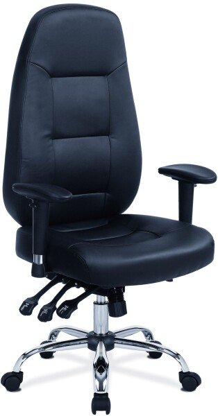 Nautilus Babylon 24 Hour Bonded Leather Operator Chair - Black
