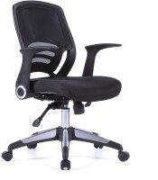 Nautilus Designer Medium Back Task Chair with Folding Arms & Stylish Back Panelling