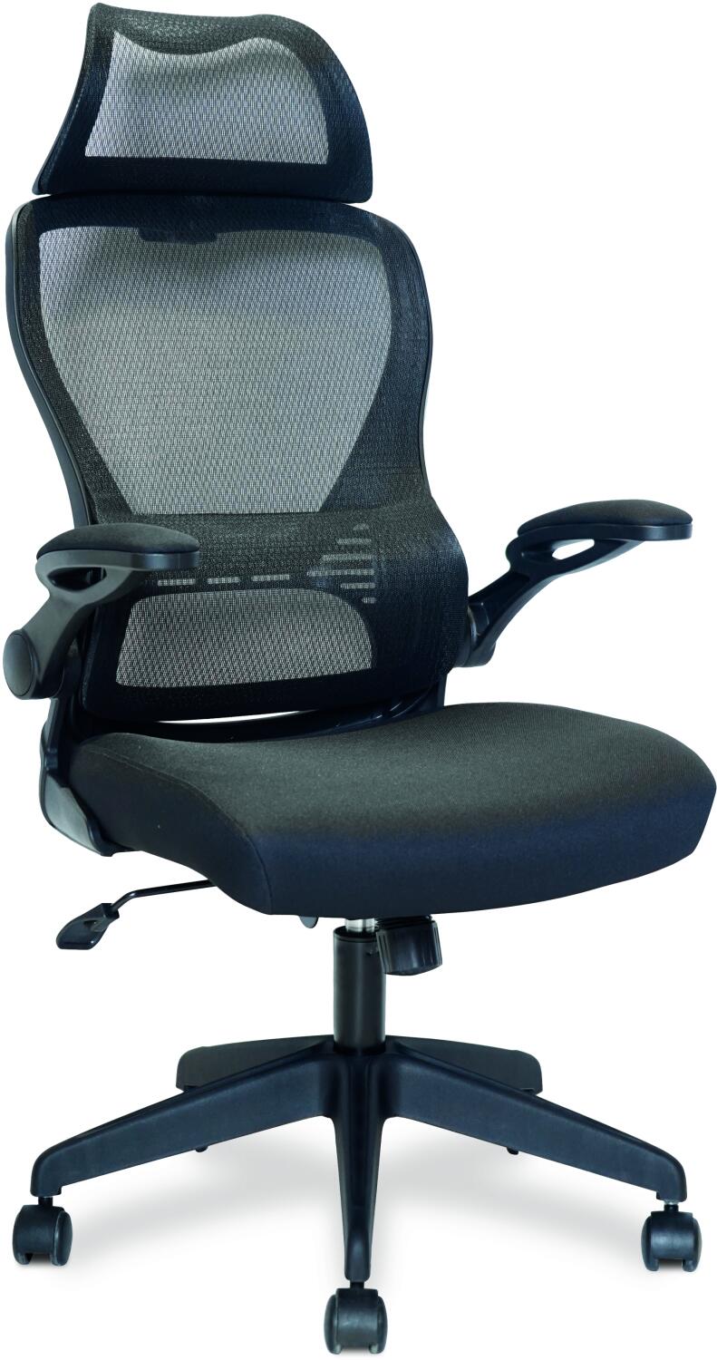 Mesh office chair with folding arms cheap