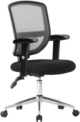 Nautilus Nexus Medium Back Designer Mesh Operator Chair with Sculptured Lumbar, Spine Support and Height Adjustable Arms