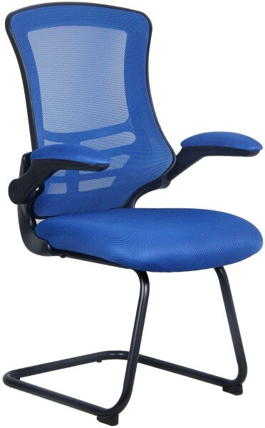 Nautilus Luna Designer Mesh Cantilever Chair - Blue