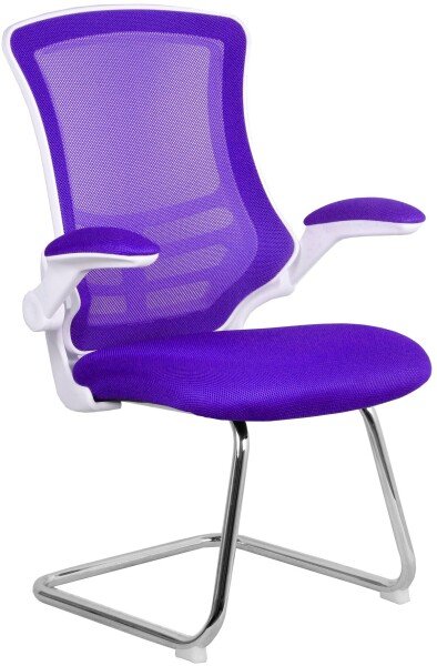 Nautilus Luna Designer Mesh Cantilever Chair - Purple
