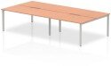 Dynamic Evolve Plus Bench Desk Four Person Back To Back - 3200 x 1600mm