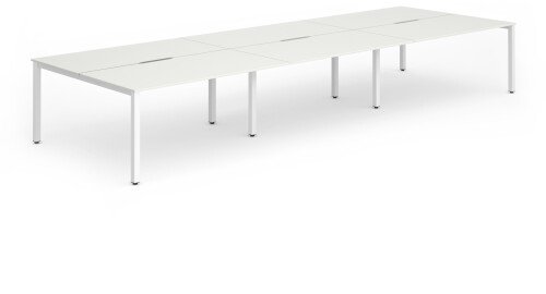 Dynamic Evolve Plus Bench Desk, Pod of 6, Back to Back - (w) 4200mm x (d) 1600mm
