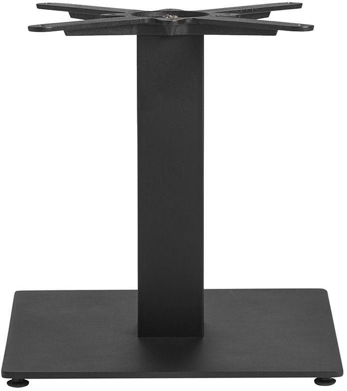 Zap Boston Sleek Small Square Table Base Modern, Matt Black Finish