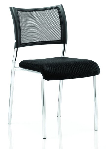Dynamic Brunswick Chair Chrome Without Arms - Black