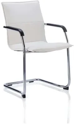 Dynamic Echo Cantilever Bonded Leather Chair with Arms