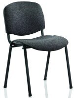 Dynamic ISO Black Frame Fabric Chair without Arms (Min Qty 4)