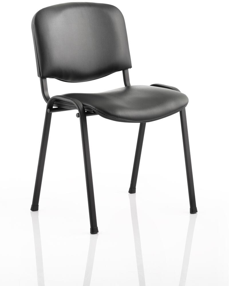 Dynamic Iso Black Frame Stacking Conference Chair Vinyl Finish With Fixed Arms Dynamic Iso Black Frame Stacking Conference Chair Vinyl Finish With Fixed Arms