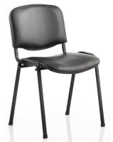 Dynamic ISO Black Frame Vinyl Chair Without Arms (Min Qty 4)