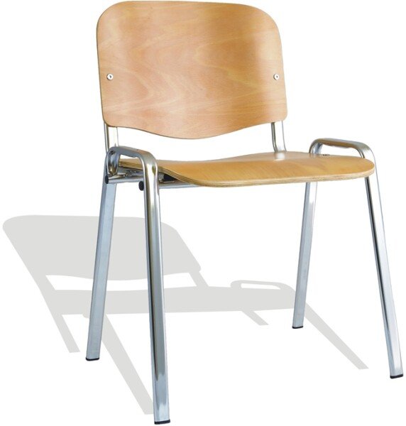 Dynamic ISO Beech Chair without Arms - Beech