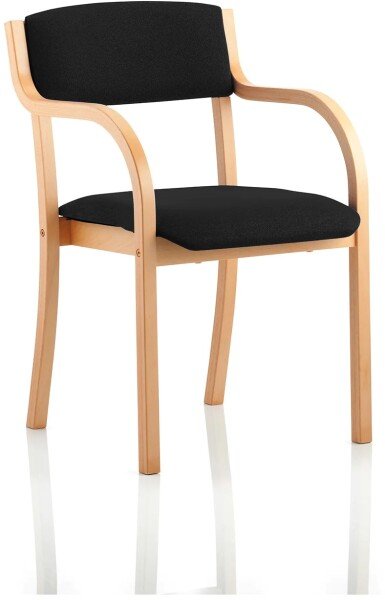 Dynamic Madrid Black Visitor Chair with Arms