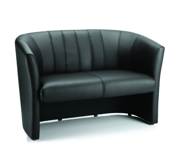 Dynamic Neo Twin Tub Bonded Leather Chair - Black