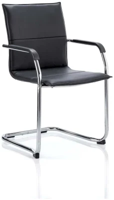 Dynamic Echo Cantilever Bonded Leather Chair with Arms