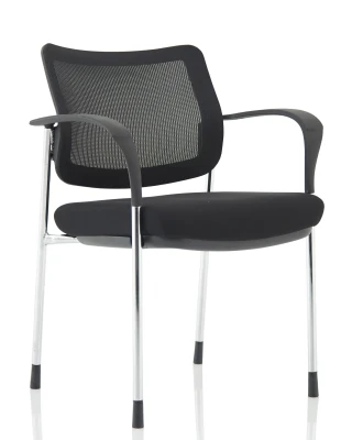 Dynamic Brunswick Deluxe Mesh Back Chrome Frame Chair With Arms
