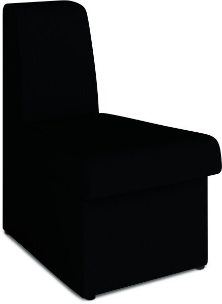 Nautilus Wave Contemporary Modular Fabric Low Back Sofa - Convex - Black