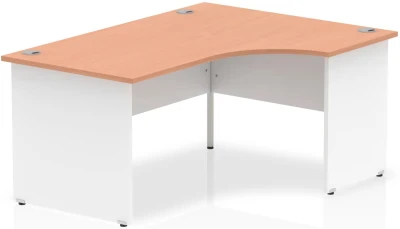 Dynamic Impulse Two-Tone Corner Desk with Panel End Legs - 1800 x 1200mm