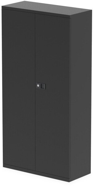 Dynamic Qube Stationery 1850mm 2-Door Cupboard with Shelves - Black
