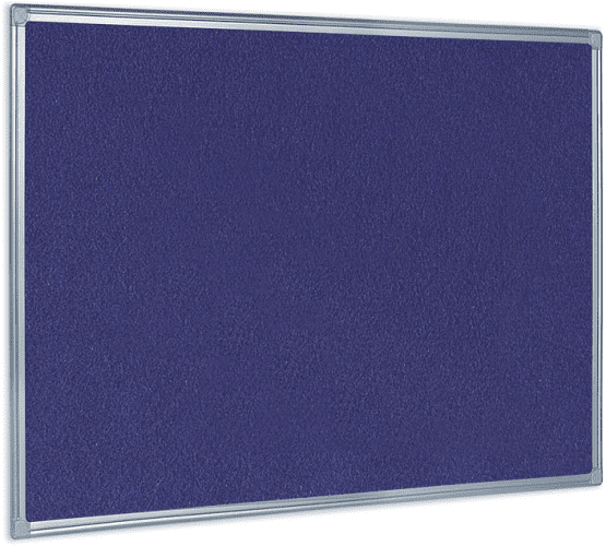 Aluminium Framed Felt Noticeboard - 1800 x 1200mm - Blue Felt