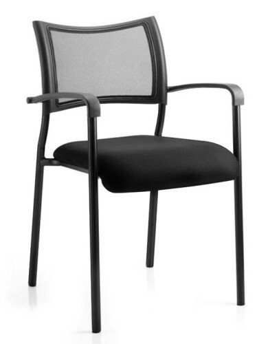 Dynamic Brunswick Chair Bespoke Fabric Black Frame With Arms - Camira Phoenix Tarot