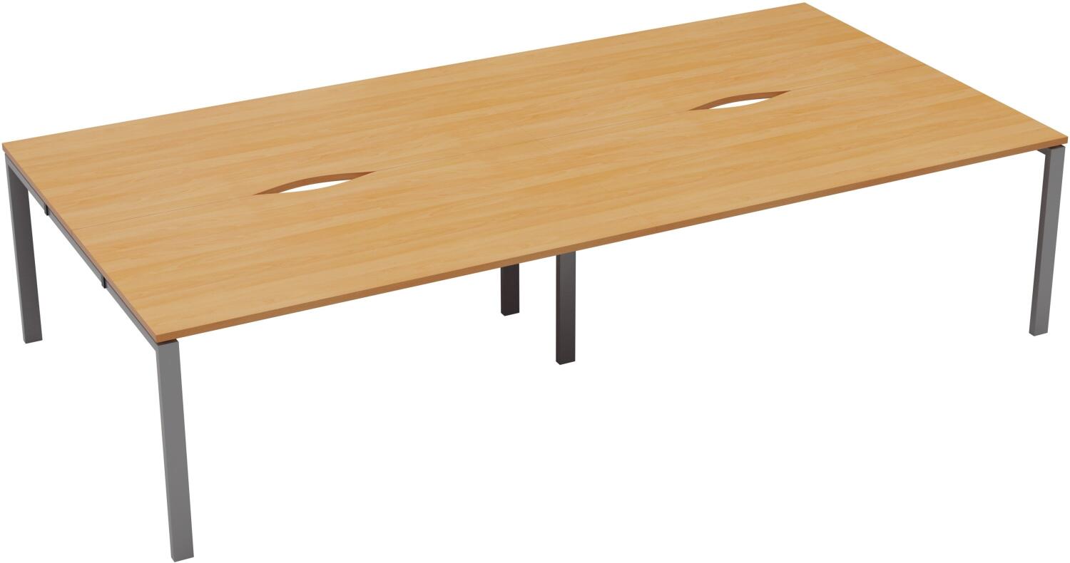 TC Bench Desk, Pod of 4, Full Depth 2400 x 1600mm Office Furniture