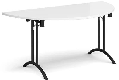Dams Semi Circular Folding Table with Curved Foot Rails