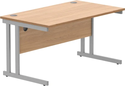 Gala Rectangular Desk with Twin Cantilever Legs - 1400mm x 800mm