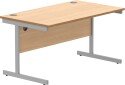 Gala Rectangular Desk with Single Cantilever Legs - 1400mm x 800mm