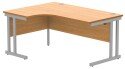 Gala Corner Desk with Double Upright Cantilever Frame - 1600mm x 1200mm