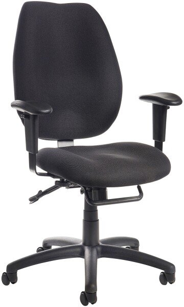 Gentoo Cornwall Operators Chair with Adjustable Arms - Black