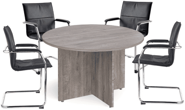 Round table and chairs for offices