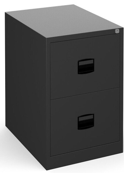 Bisley Contract 2 Drawer Steel Filing Cabinet 711mm - Black