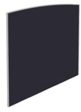 Elite Curved Floor Standing Screen - Fabric 1573 x 27 x 1300-1100mm