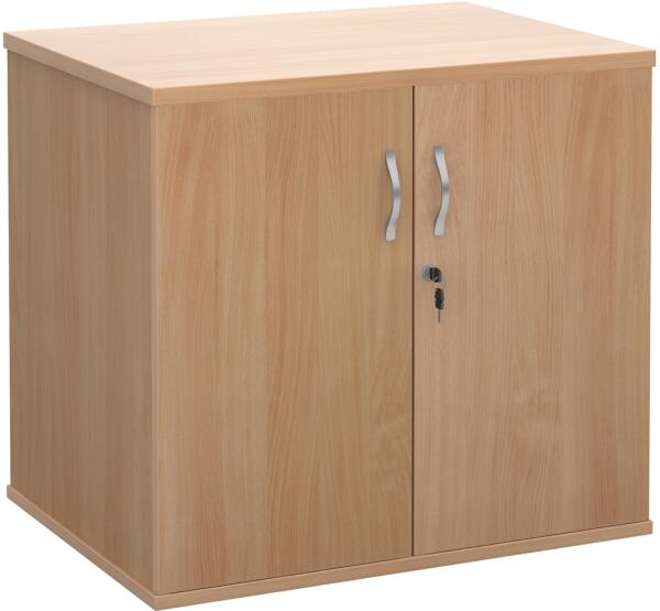 Dams Double Door Desk High Cupboard - Beech