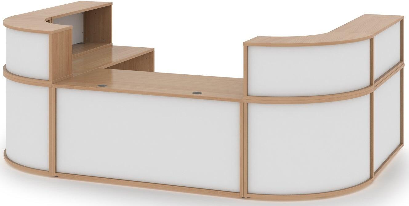 Dams Extra Large U-shaped Complete Reception Unit in Beech - Office ...