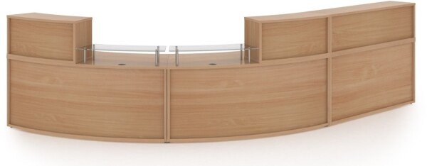 Gentoo Extra Large Curved Complete Reception Unit - Beech