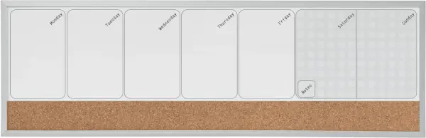 Nobo Small Magnetic Whiteboard Weekly Planner 585mm x 190mm