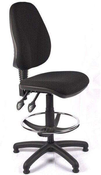 Chilli High Back Draughtsman Operator Chair - Black