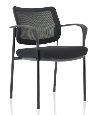 Dynamic Brunswick Deluxe Mesh Back Black Frame Chair With Arms